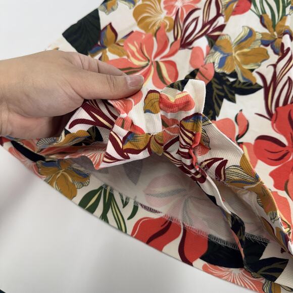 Zara Trafaluc Romper Womens XS Floral Ruffle Strap V Neck Side Zip Resort Summer - Picture 7 of 7